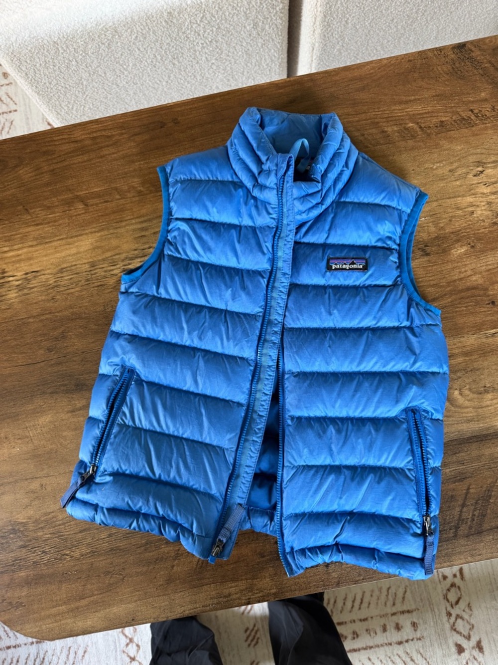 Patagonia Kids Bright Blue Quilted Puffer Vest